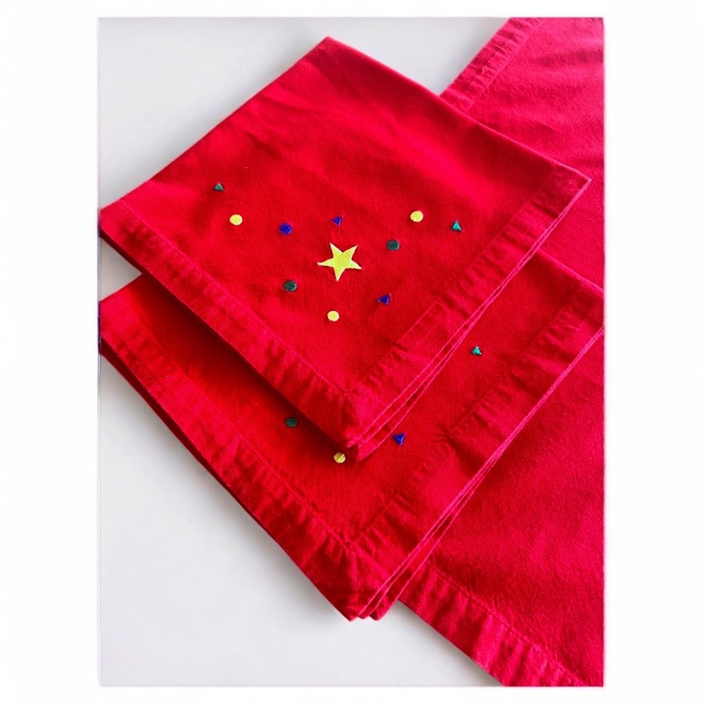 Crate & Barrell Set of Five “Confetti Tree” 20x20 Napkins